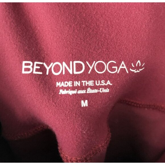 Beyond Yoga Womens Spacedye High-Rise Capri Leggings Size M Burgundy Activewear - Picture 3 of 9